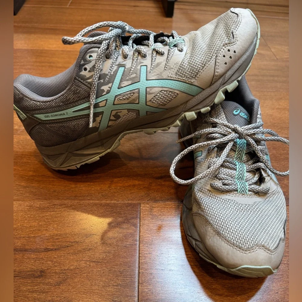 ASICS Women's Gel-Sonoma 3 Gray and Turquoise Running Shoes